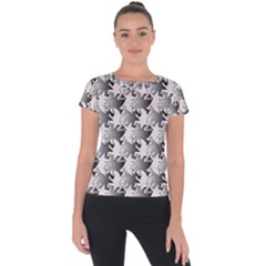 Seamless Tessellation Background Short Sleeve Sports Top  by Pakrebo