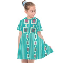 Non Seamless Pattern Background Blue Kids  Sailor Dress by Pakrebo