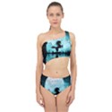 Wonderful Unicorn Silhouette In The Night Spliced Up Two Piece Swimsuit View1