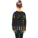 Neon Light Abstract Pattern Kids  Double Breasted Button Coat View2