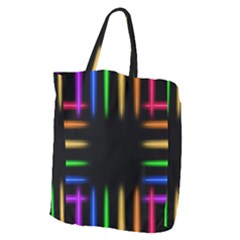 Neon Light Abstract Pattern Giant Grocery Tote by Mariart