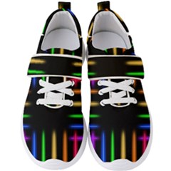 Neon Light Abstract Pattern Men s Velcro Strap Shoes by Mariart