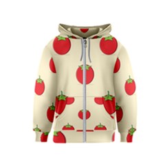 Fresh Tomato Kids  Zipper Hoodie by HermanTelo