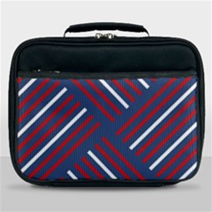 Geometric Background Stripes Lunch Bag by HermanTelo