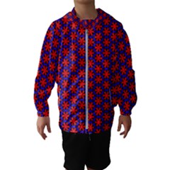 Blue Pattern Texture Kids  Hooded Windbreaker by HermanTelo