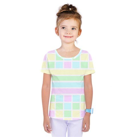 Geometric Pastel Kids  One Piece Tee by Bajindul