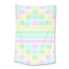 Geometric Pastel Small Tapestry by Bajindul