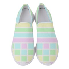 Geometric Pastel Women s Slip On Sneakers by Bajindul