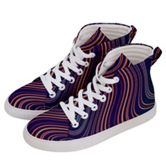 Fractal Mathematics Generated Men s Hi-top Skate Sneakers by Bajindul