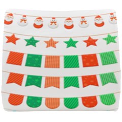 Christmas Bunting Banners Tasse Seat Cushion by Bajindul