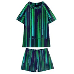 Background Blur Kids  Swim Tee And Shorts Set by Bajindul