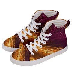 Lines Curlicue Fantasy Colorful Men s Hi-top Skate Sneakers by Bajindul