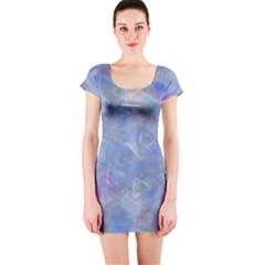 Abstract Triangles Geometric Short Sleeve Bodycon Dress by Bajindul