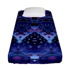 Blue Elegance Elaborate Fractal Fashion Fitted Sheet (single Size) by KirstenStar