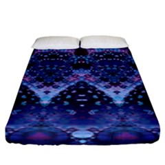 Blue Elegance Elaborate Fractal Fashion Fitted Sheet (king Size) by KirstenStar