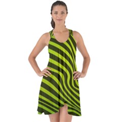 Wave Green Show Some Back Chiffon Dress by HermanTelo