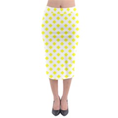 Yellow White Midi Pencil Skirt by HermanTelo