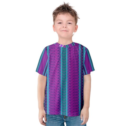 Fabric Pattern Color Structure Kids  Cotton Tee by Bajindul