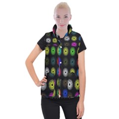 Flowers Arrangement Symmetry Women s Button Up Vest by Bajindul