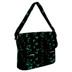 Botanical Dark Print Buckle Messenger Bag by dflcprintsclothing