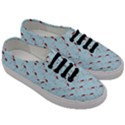 Flamingo Pattern Blue Men s Classic Low Top Sneakers View3