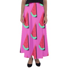 Fresh Watermelon Slices Flared Maxi Skirt by VeataAtticus