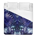 Blue Fractal Lace Tie Dye Duvet Cover (Full/ Double Size) View1