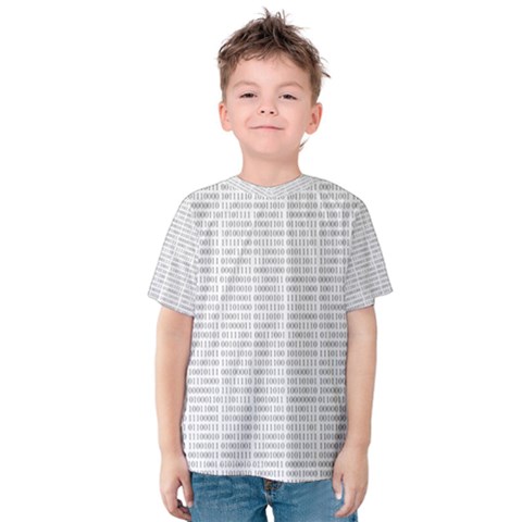 Binary Background Kids  Cotton Tee by Bajindul