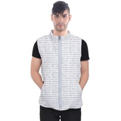 Binary Background Men s Puffer Vest by Bajindul