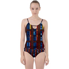 Architecture Color Colour Windows Cut Out Top Tankini Set by Pakrebo