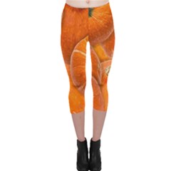 Pumpkin Halloween Fall Thanksgiving Capri Leggings  by Pakrebo