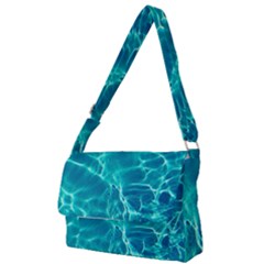 Blue Water Wallpaper Full Print Messenger Bag by Pakrebo