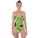 Sliced Kiwi Fruits Green Tie Back One Piece Swimsuit View1