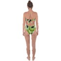 Sliced Kiwi Fruits Green Tie Back One Piece Swimsuit View2