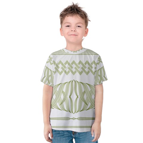 Guilloche Border Kids  Cotton Tee by Bajindul