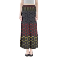 Germany Flag Hexagon Full Length Maxi Skirt by HermanTelo