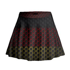 Germany Flag Hexagon Mini Flare Skirt by HermanTelo