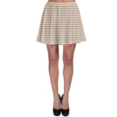 Gingham Check Plaid Fabric Pattern Grey Skater Skirt by HermanTelo