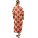 Hexagon Polygon Colorful Prismatic Maxi Tie Front Velour Kimono View2