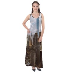 Architectural Design Architecture Buildings City Sleeveless Velour Maxi Dress by Pakrebo