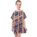 Low Angle Photography Of Beige And Blue Building Kids  One Piece Chiffon Dress View1