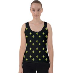 Peeled Banana On Black Velvet Tank Top by snowwhitegirl