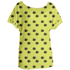 Yellow Eyes Women s Oversized Tee by snowwhitegirl