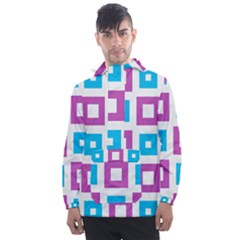 Pattern Plaid Men s Front Pocket Pullover Windbreaker by HermanTelo