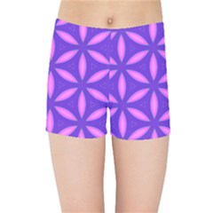 Purple Kids  Sports Shorts by HermanTelo