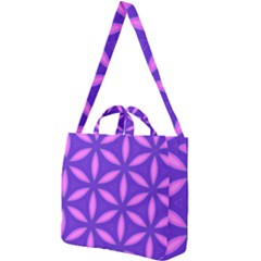 Purple Square Shoulder Tote Bag by HermanTelo