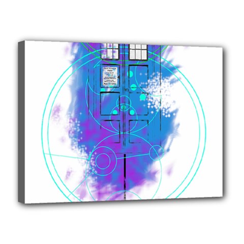 Tattoo Tardis Seventh Doctor Doctor Canvas 16  X 12  (stretched) by Sudhe