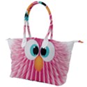 Bird Fluffy Animal Cute Feather Pink Canvas Shoulder Bag View1