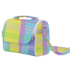 Easter Background Easter Plaid Satchel Shoulder Bag by Simbadda