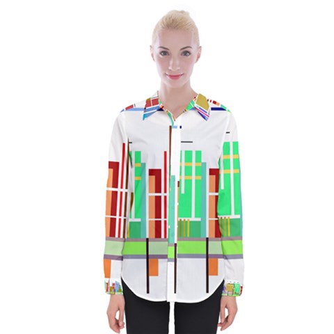 Business Finance Statistics Graphic Womens Long Sleeve Shirt by Simbadda